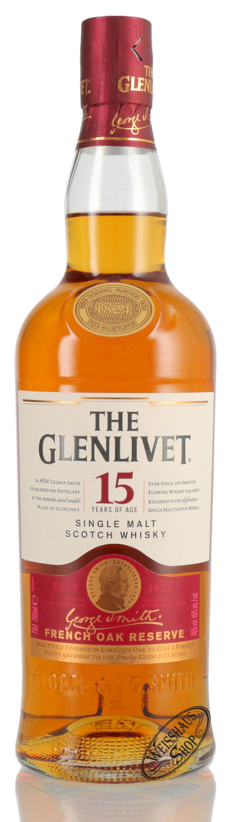 The Glenlivet 15 YO French Oak Reserve Whisky 40% vol. 0,70l B-Ware