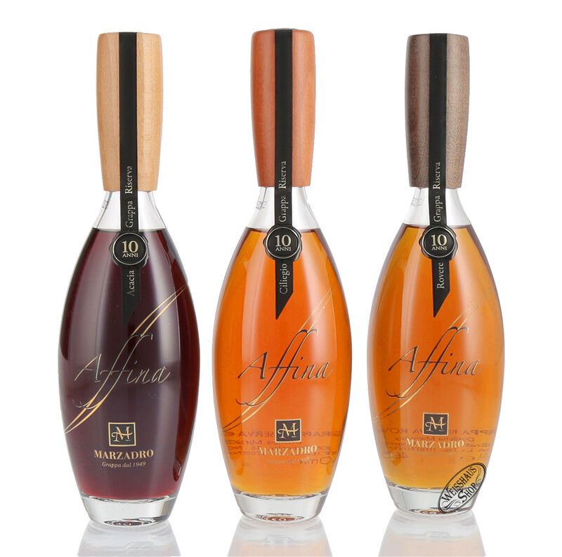 Marzadro Grappa Affina Trio 3 x 0,35l B-Ware