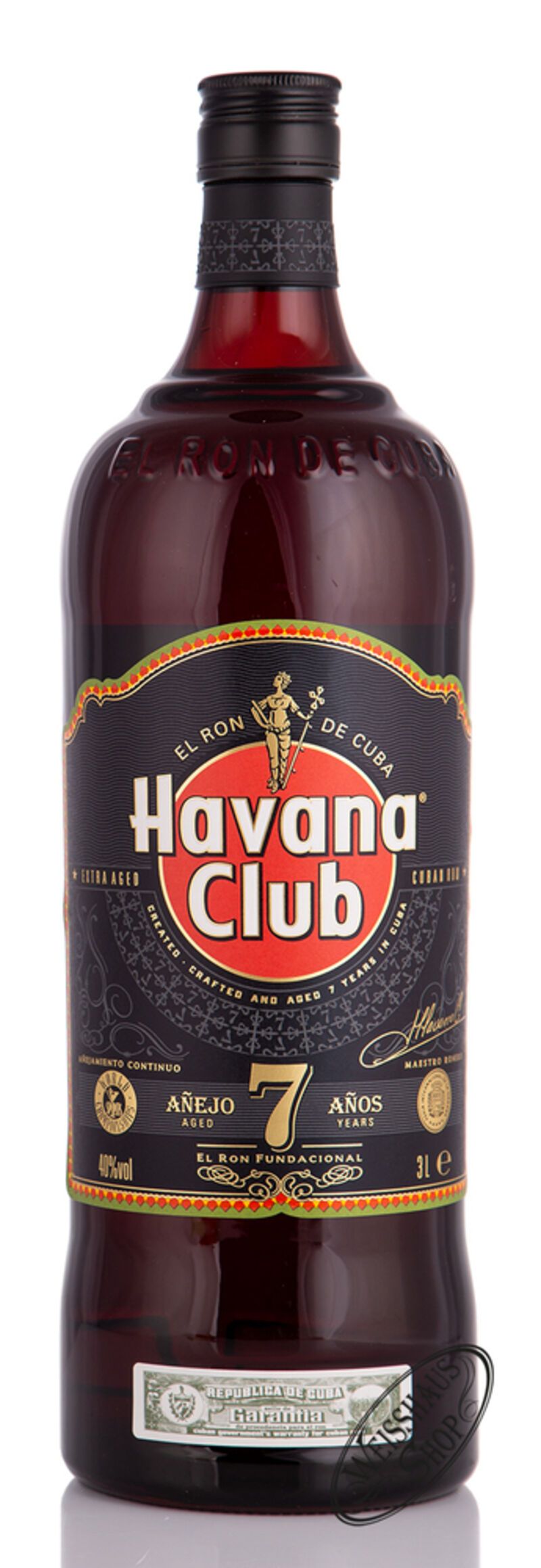 Havana Club Anejo 7 Anos Rum 40% vol. 3,0l Doppelmagnum Havana Club Anejo 7 Anos Rum 40% vol. 3,0l Doppelmagnum