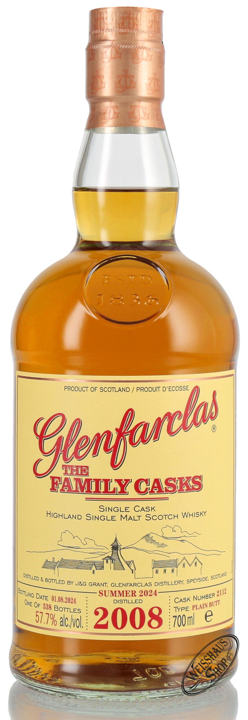 Glenfarclas Vintage 2008 Family Casks Whisky 57,7% vol. 0,70l Glenfarclas Vintage 2008 Family Casks Whisky 57,7% vol. 0,70l