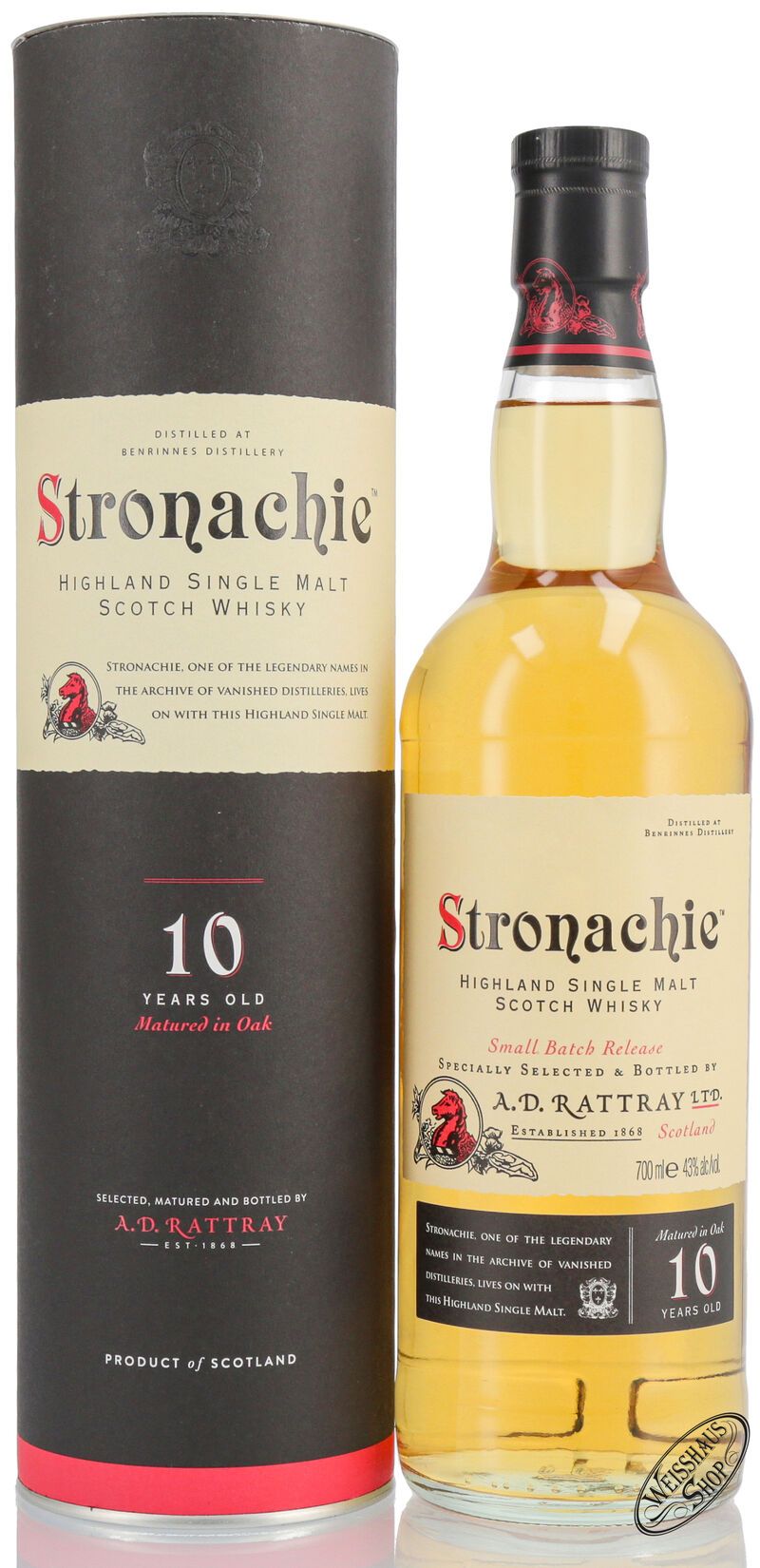Stronachie A.D. Rattray 10 YO Single Malt Whisky 43% vol. 0,70l Stronachie A.D. Rattray 10 YO Single Malt Whisky 43% vol. 0,70l