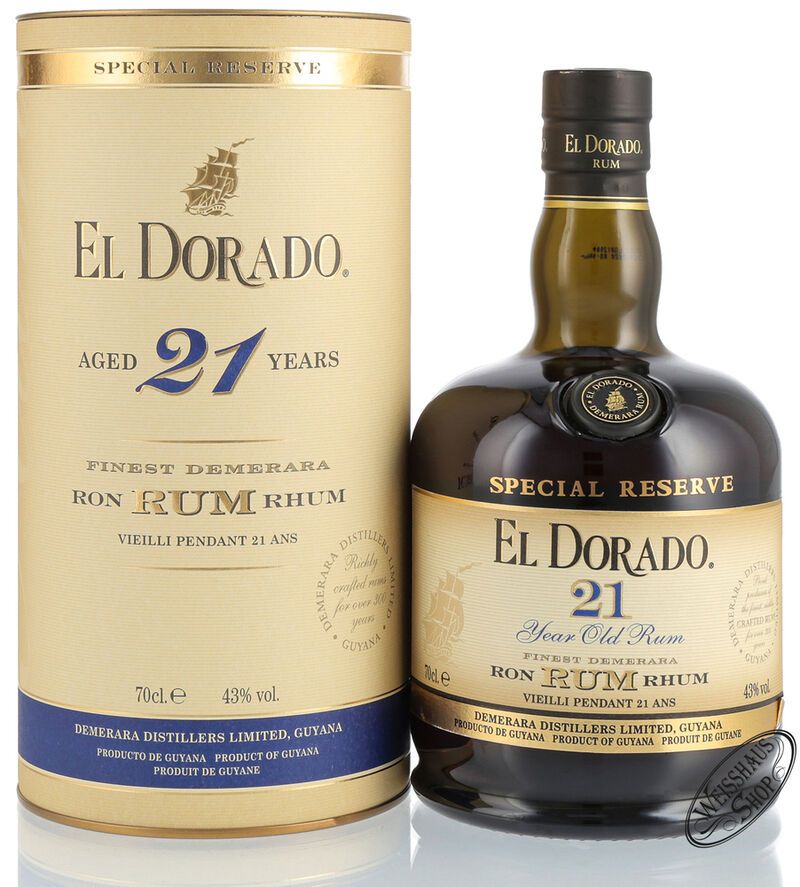 El Dorado Rum 21 YO 43% vol. 0,70l El Dorado Rum 21 YO 43% vol. 0,70l