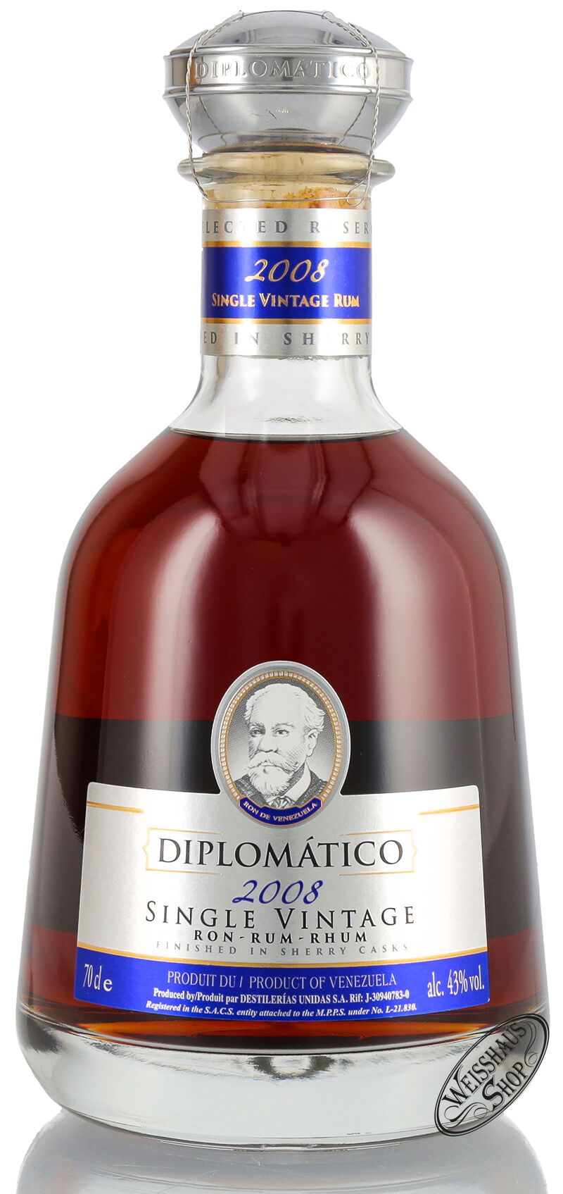 Diplomatico Single Vintage 2008 Rum 43% vol. 0,70l