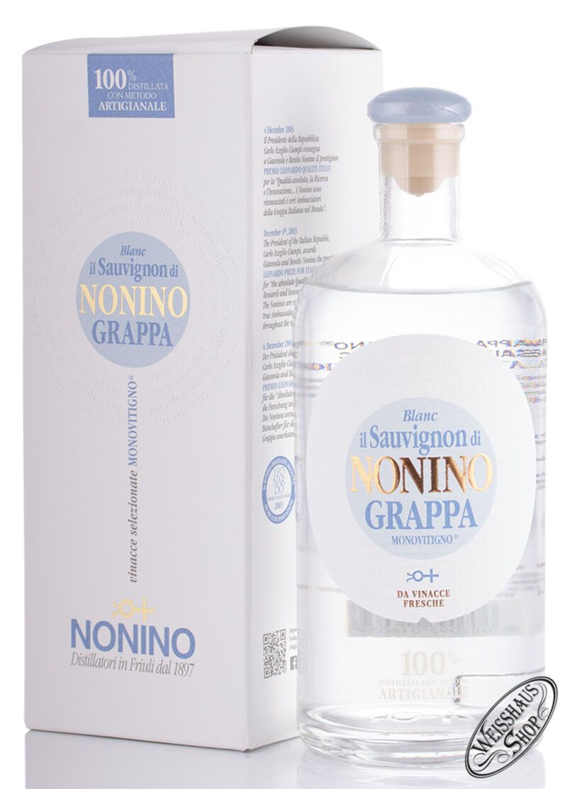 Nonino Grappa Sauvignon Blanc Monovitigno 41% vol. 0,70l Nonino Grappa Sauvignon Blanc Monovitigno 41% vol. 0,70l