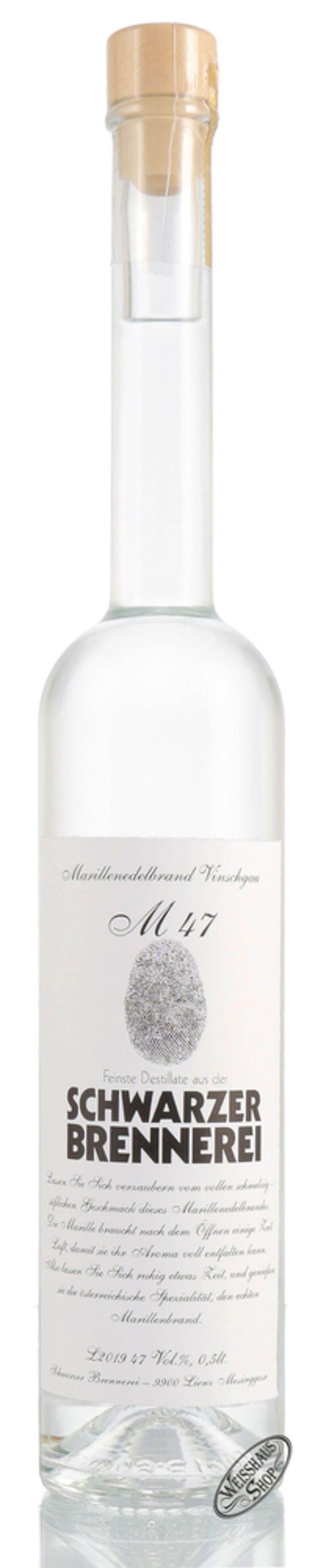 Schwarzer Marille M47 Edelbrand 47% vol. 0,50l Schwarzer Marille M47 Edelbrand 47% vol. 0,50l