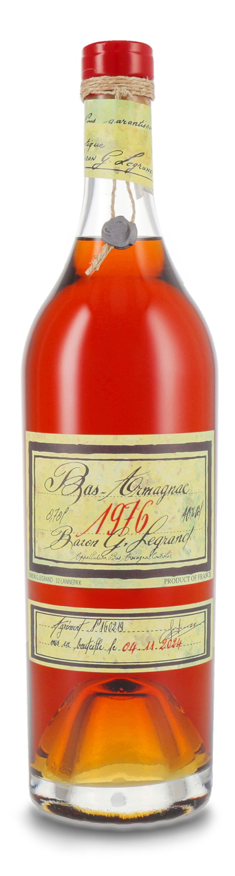 Lhéraud Baron Gaston Legrand 1976 Bas Armagnac 40% vol. 0,70l