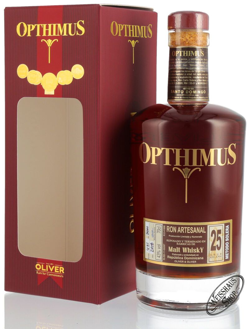 Opthimus 25 Anos Barricas de Malt Whisky 43% vol. 0,70l Opthimus 25 Anos Barricas de Malt Whisky 43% vol. 0,70l