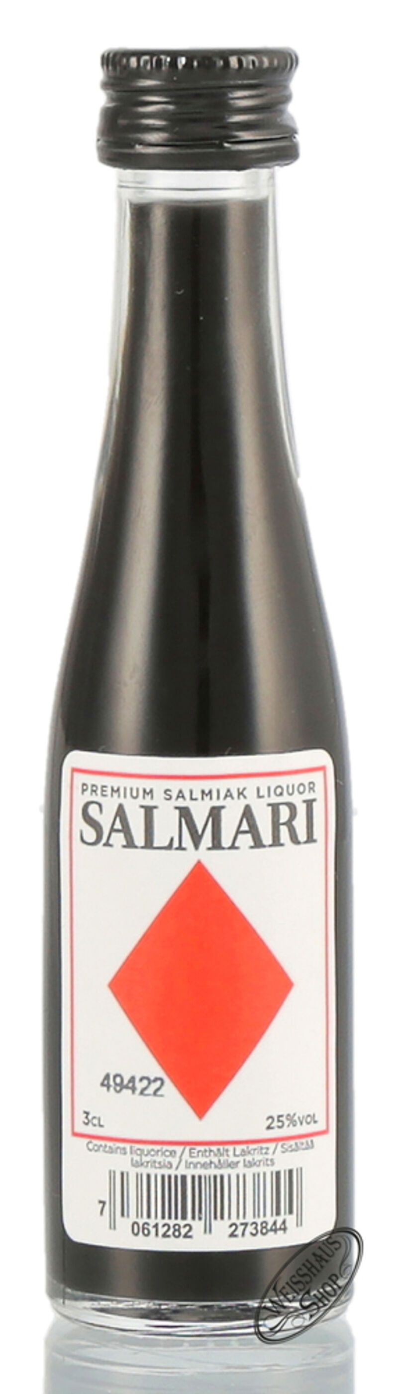 Salmari Premium Salmiak Lakritz Likör 25% vol. 24 x 0,03l Miniatur Pack