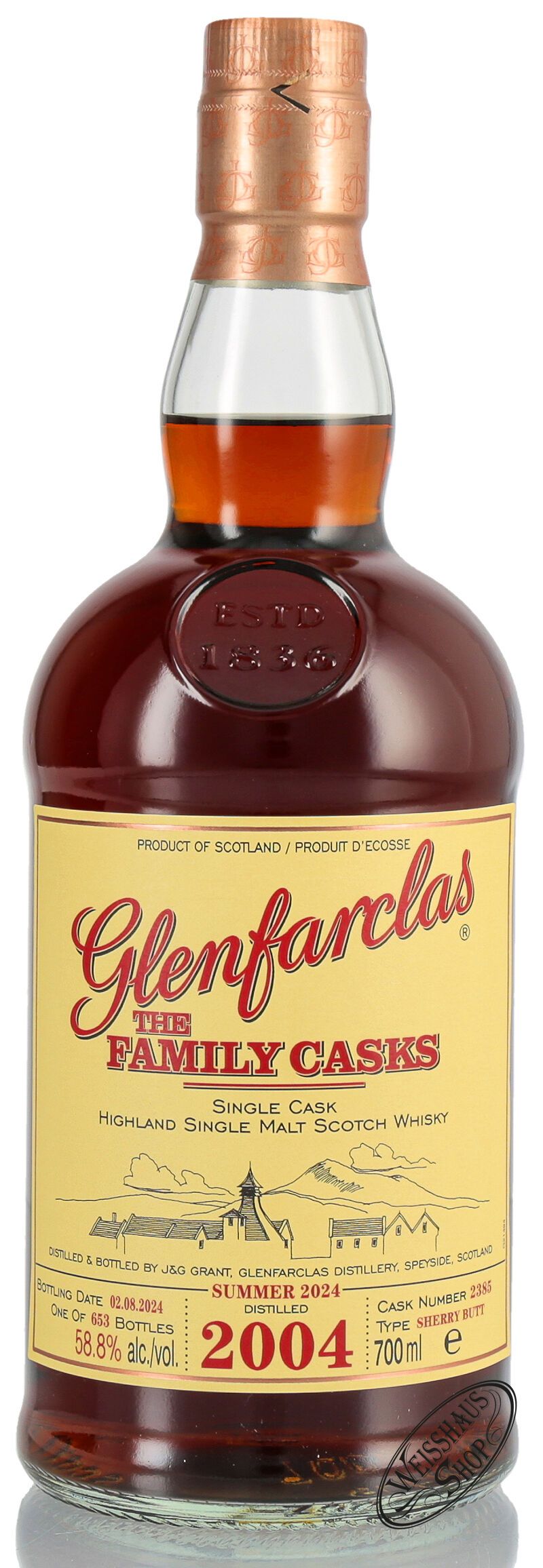 Glenfarclas Vintage 2004 Family Casks Whisky 58,8% vol. 0,70l Glenfarclas Vintage 2004 Family Casks Whisky 58,8% vol. 0,70l