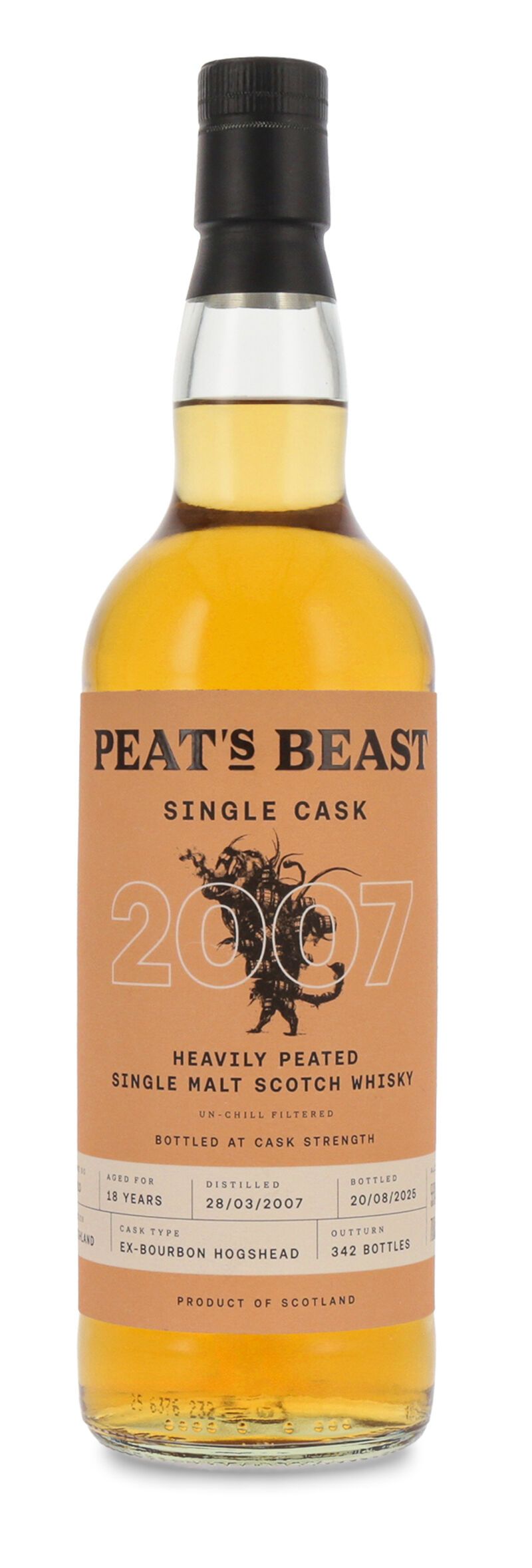 Peat's Beast Single Cask Vintage 2007 Whisky 55% vol. 0,70l