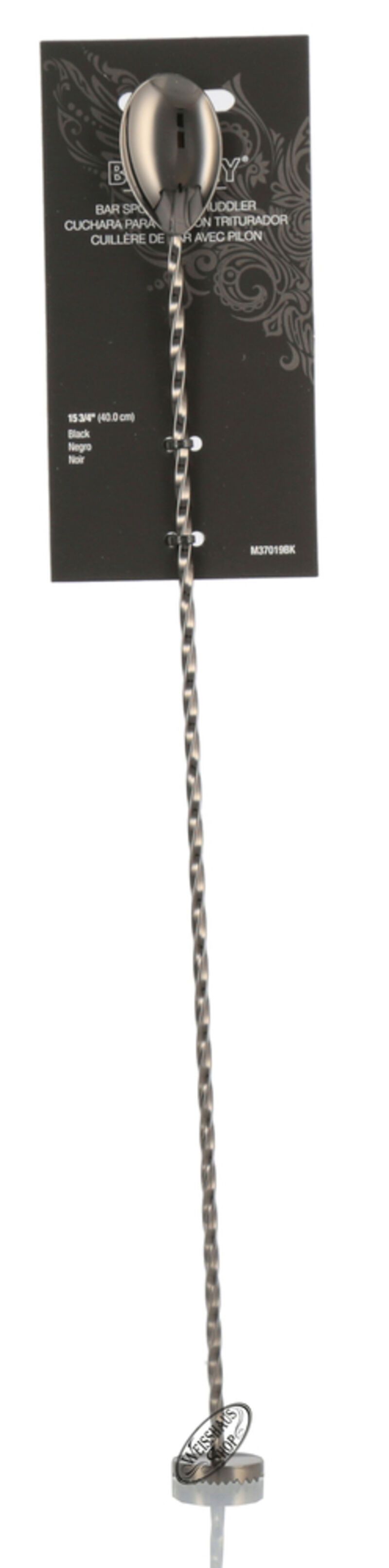 Barfly Muddler End Mixing Spoon 40cm Gun Metal Black Barfly Muddler End Mixing Spoon 40cm Gun Metal Black