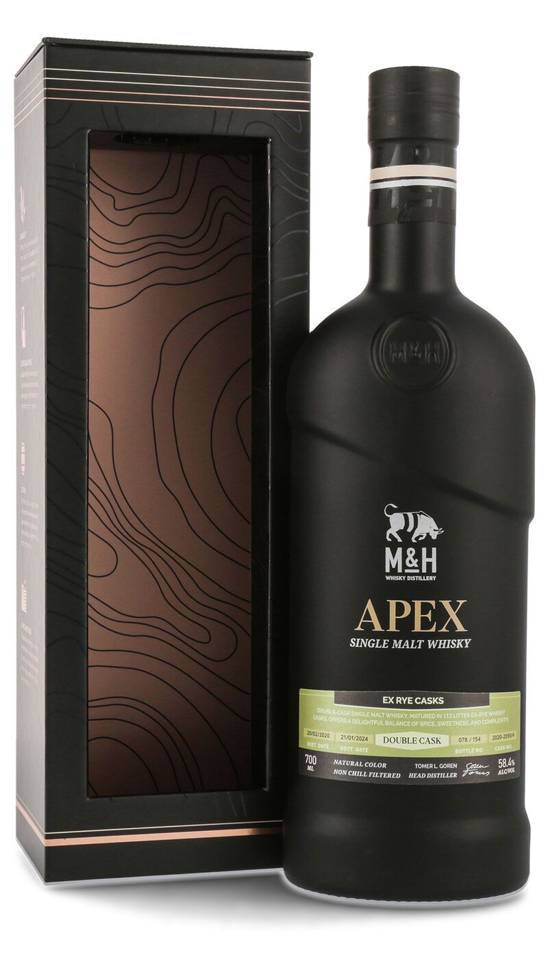 M&H APEX Black Ex Rye Double Cask Whisky 58,4% vol. 0,70l M&H APEX Black Ex Rye Double Cask Whisky 58,4% vol. 0,70l
