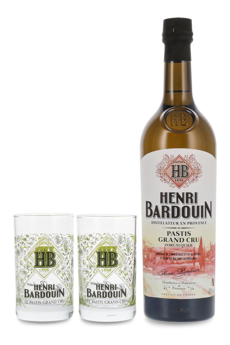 Henri Bardouin Pastis Geschenk-Set 45% vol. 0,70l