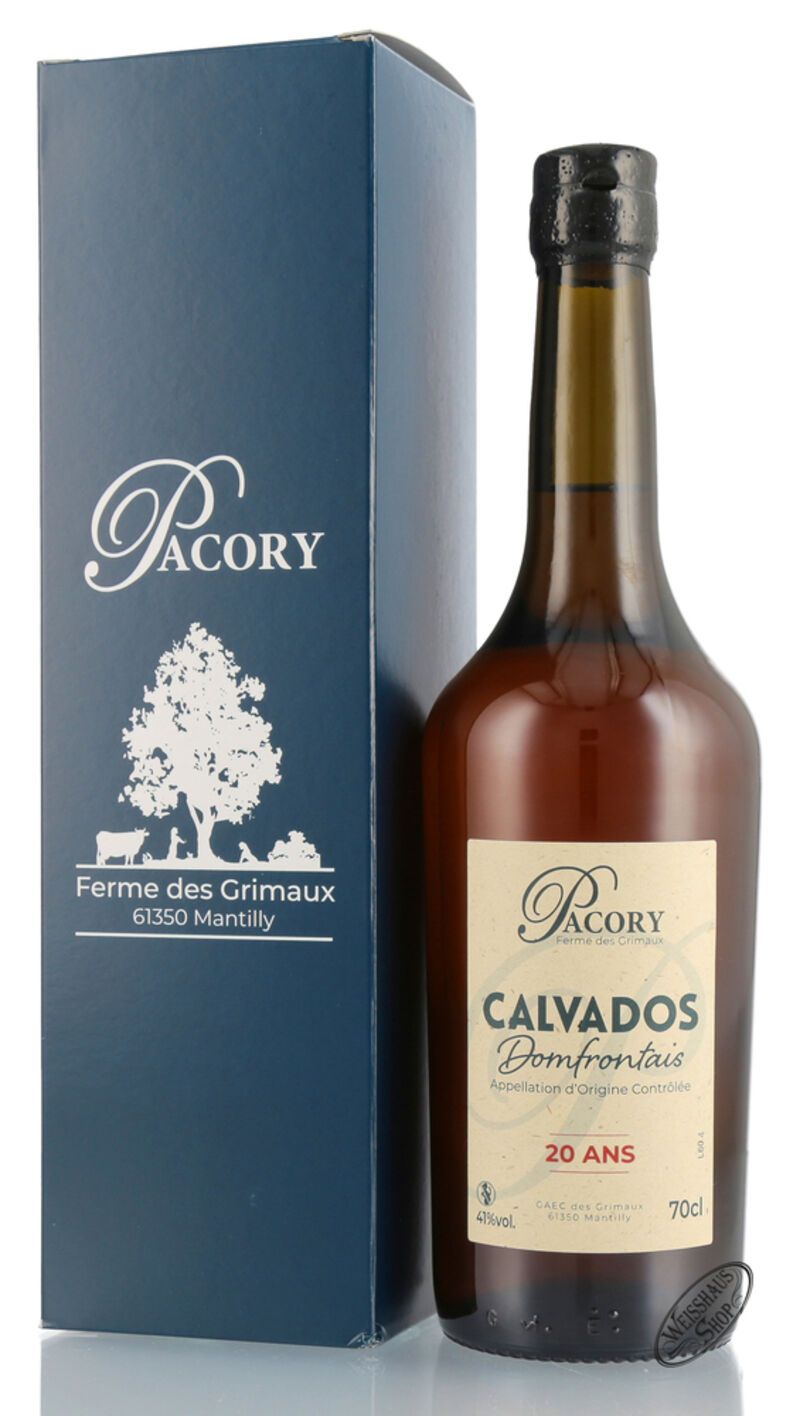 Pacory Domfrontais Calvados 20 ans 41% vol. 0,70l Pacory Domfrontais Calvados 20 ans 41% vol. 0,70l