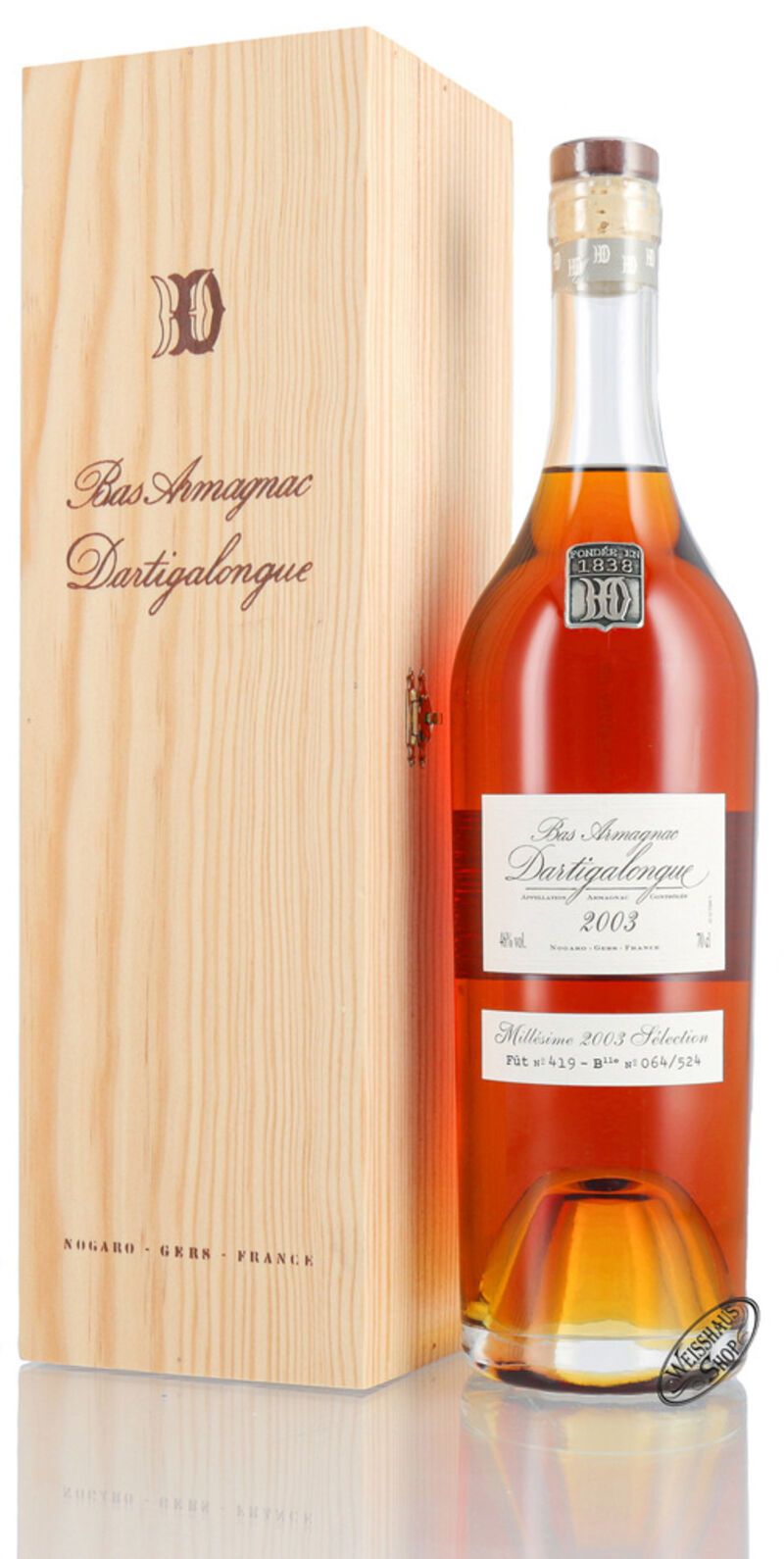 Dartigalongue Exceptional Casks Vintage 2003 Armagnac 46% vol. 0,70l Dartigalongue Exceptional Casks Vintage 2003 Armagnac 46% vol. 0,70l