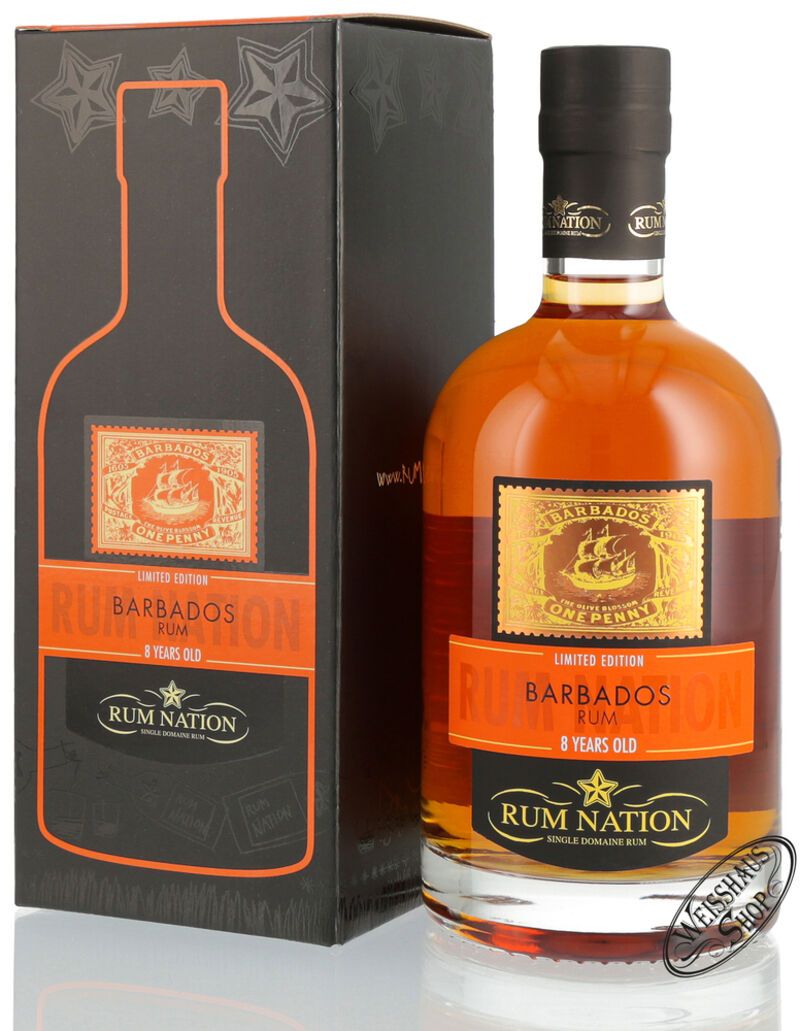 Rum Nation Barbados 8 YO Rum 40% vol. 0,70l Rum Nation Barbados 8 YO Rum 40% vol. 0,70l