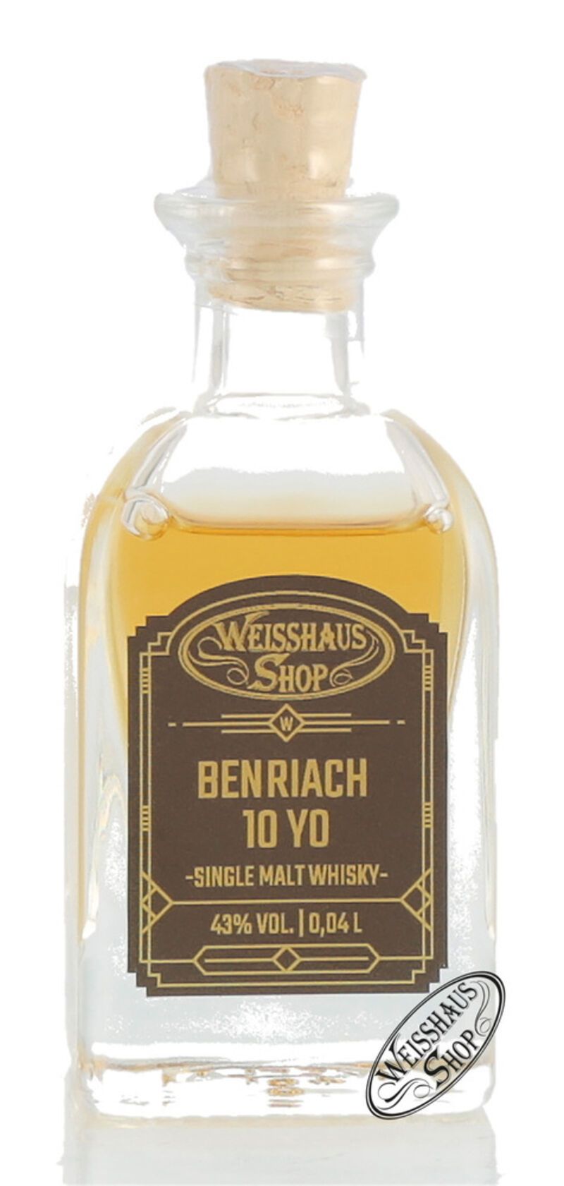 BenRiach 10 YO Single Malt Whisky 43% vol. 0,04l Weisshaus Sample BenRiach 10 YO Single Malt Whisky 43% vol. 0,04l Weisshaus Sample