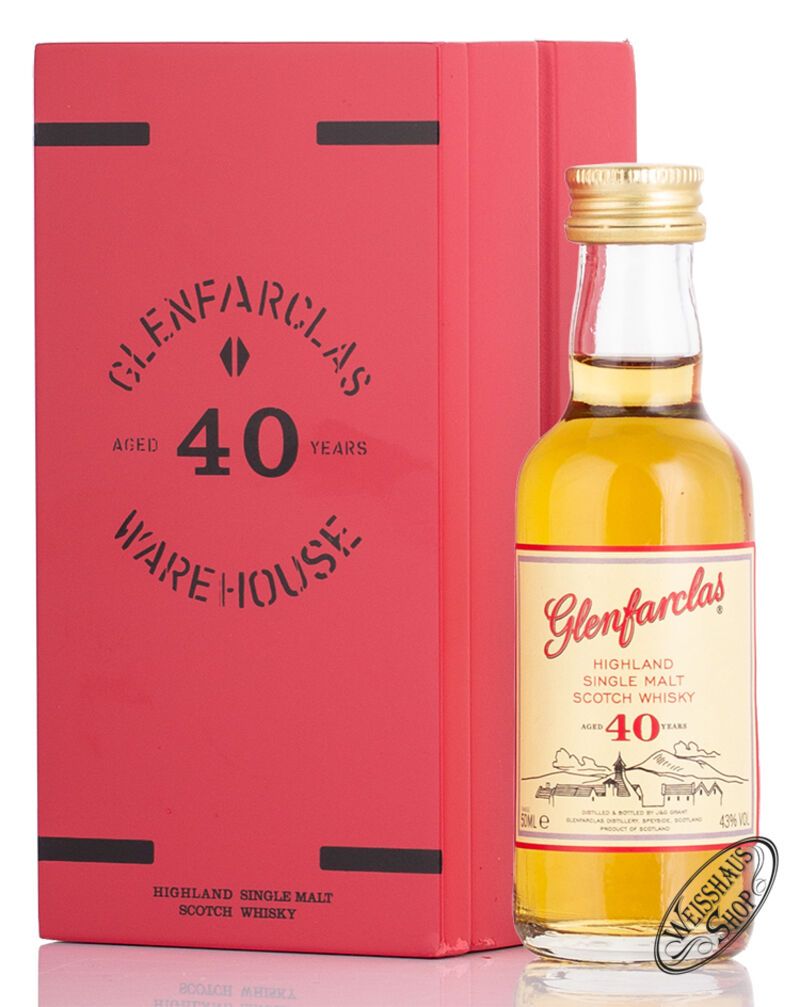Glenfarclas 40 YO Single Malt Whisky 43% vol. 0,05l Miniatur Glenfarclas 40 YO Single Malt Whisky 43% vol. 0,05l Miniatur