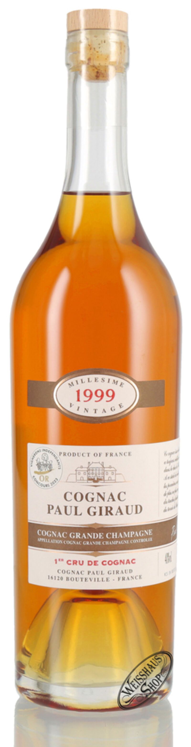 Paul Giraud Cognac Millésime 1999 40% vol. 0,70l