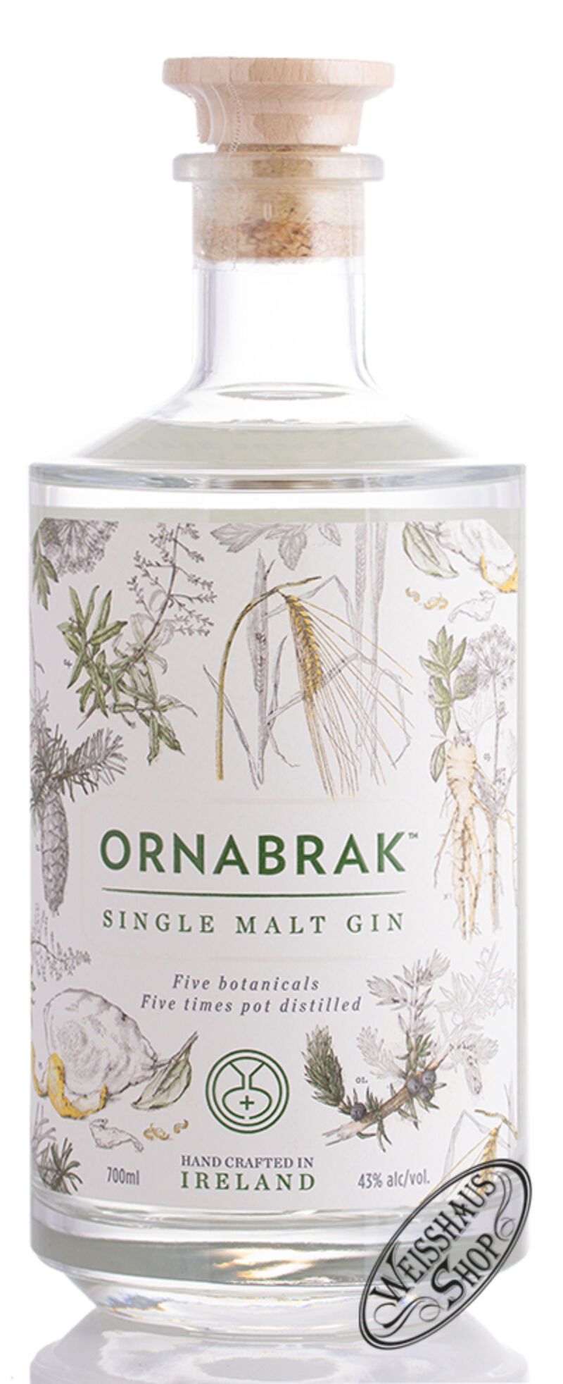 Ornabrak Irish Single Malt Gin 43% vol. 0,70l Ornabrak Irish Single Malt Gin 43% vol. 0,70l