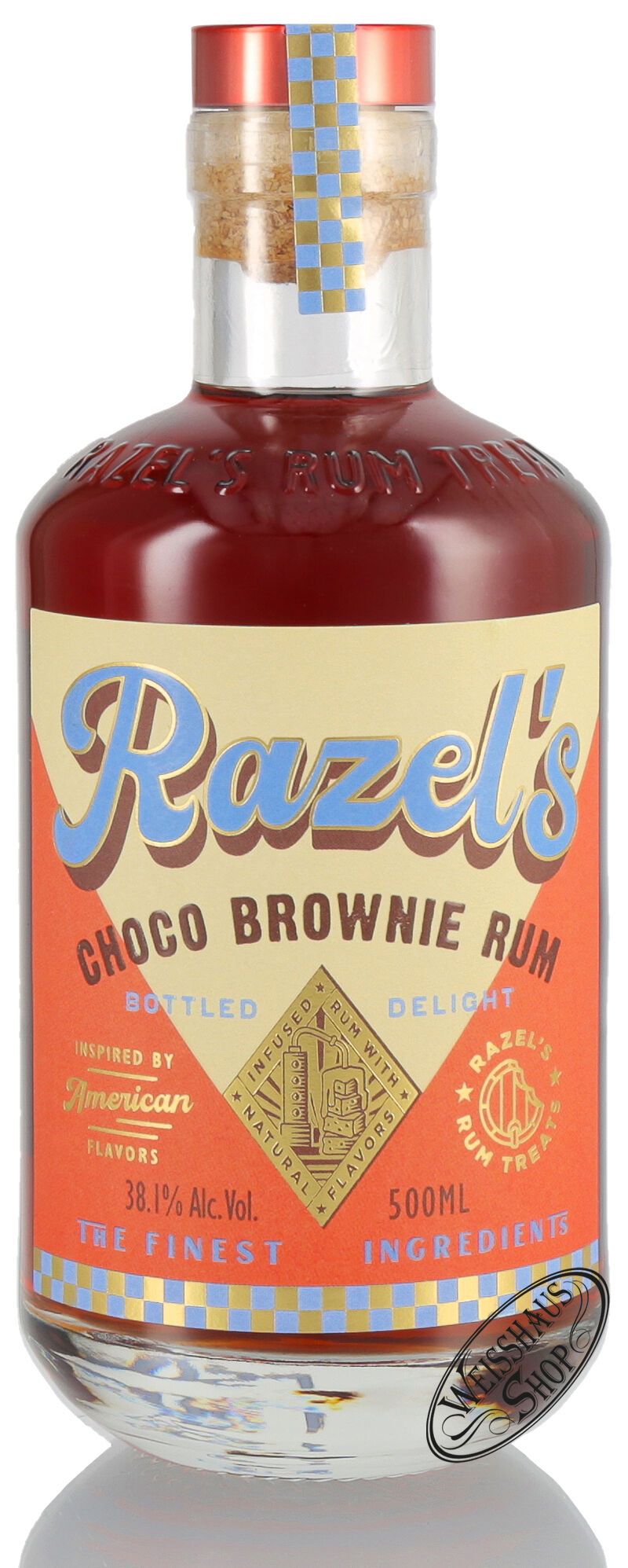 Razel's Choco Brownie Rum 38,1% vol. 0,50l Razel's Choco Brownie Rum 38,1% vol. 0,50l