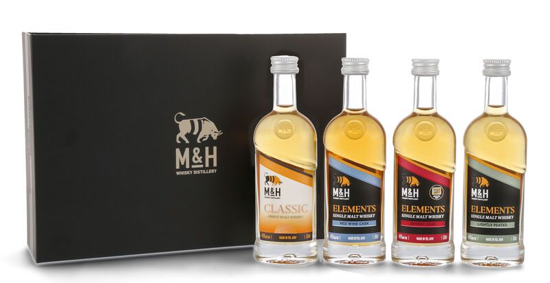 M&H Whisky Miniatur Geschenk-Set 46% vol. 4 x 0,05l M&H Whisky Miniatur Geschenk-Set 46% vol. 4 x 0,05l