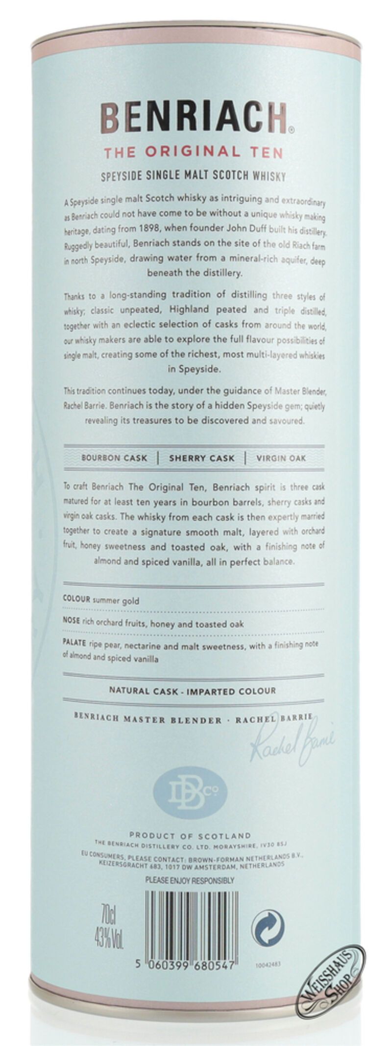 BenRiach The Original Ten 10 YO Whisky 43% vol. 0,70l