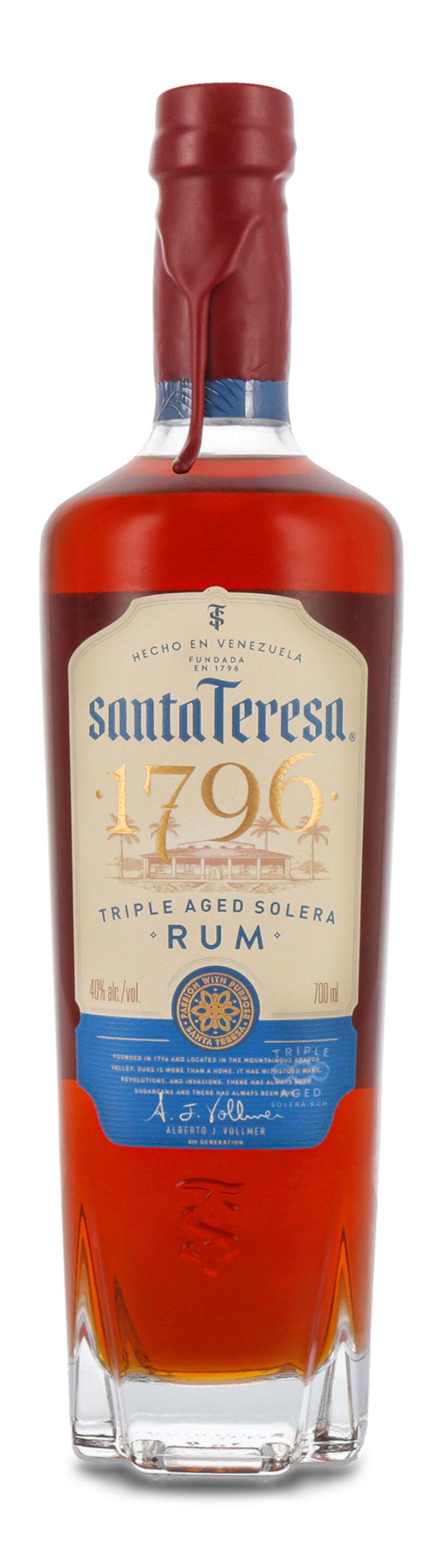 Santa Teresa 1796 Antiguo de Solera Rum 40% vol. 0,70l Santa Teresa 1796 Antiguo de Solera Rum 40% vol. 0,70l