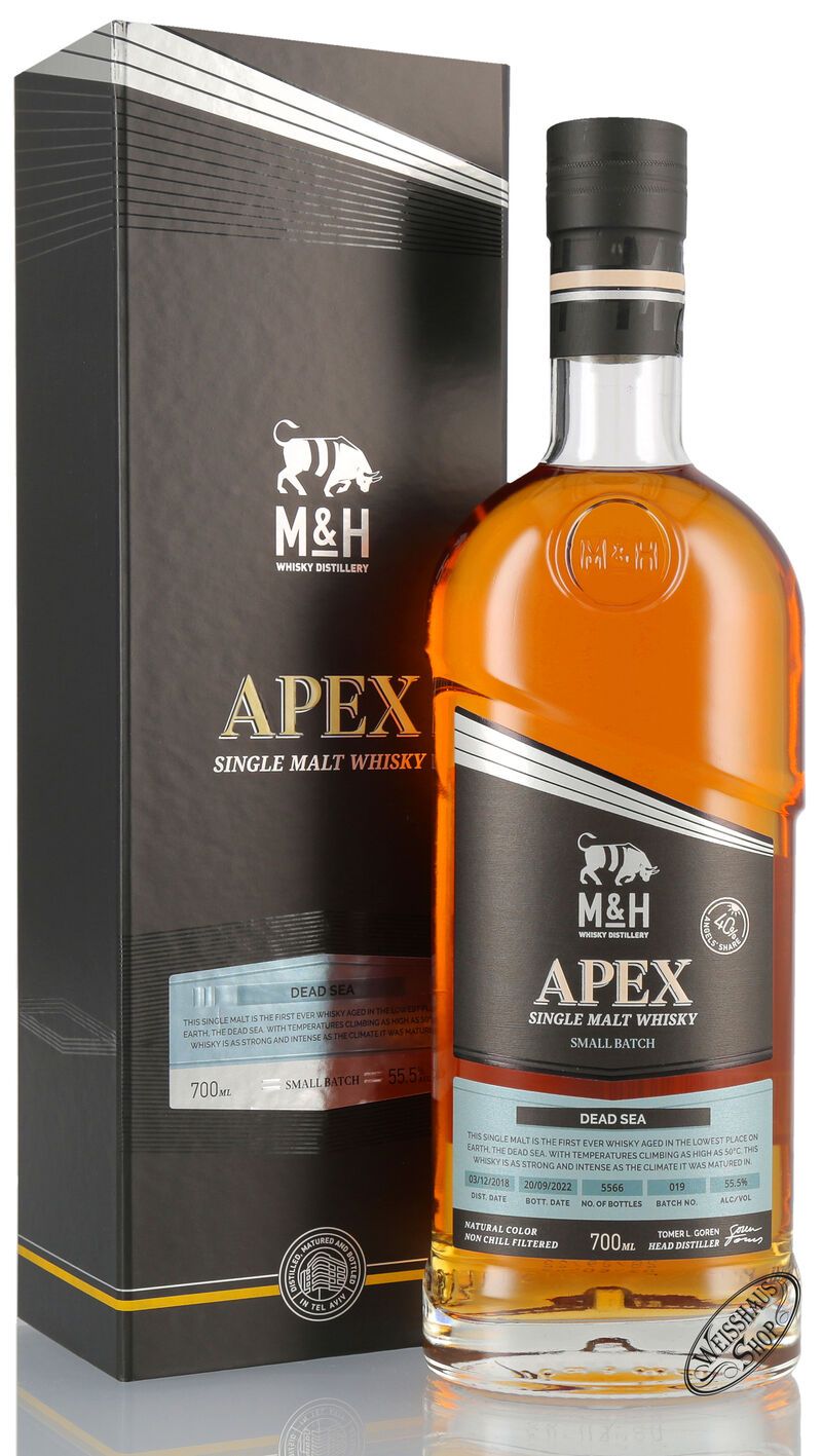 M&H APEX Dead Sea Whisky 55,5% vol. 0,70l M&H APEX Dead Sea Whisky 55,5% vol. 0,70l