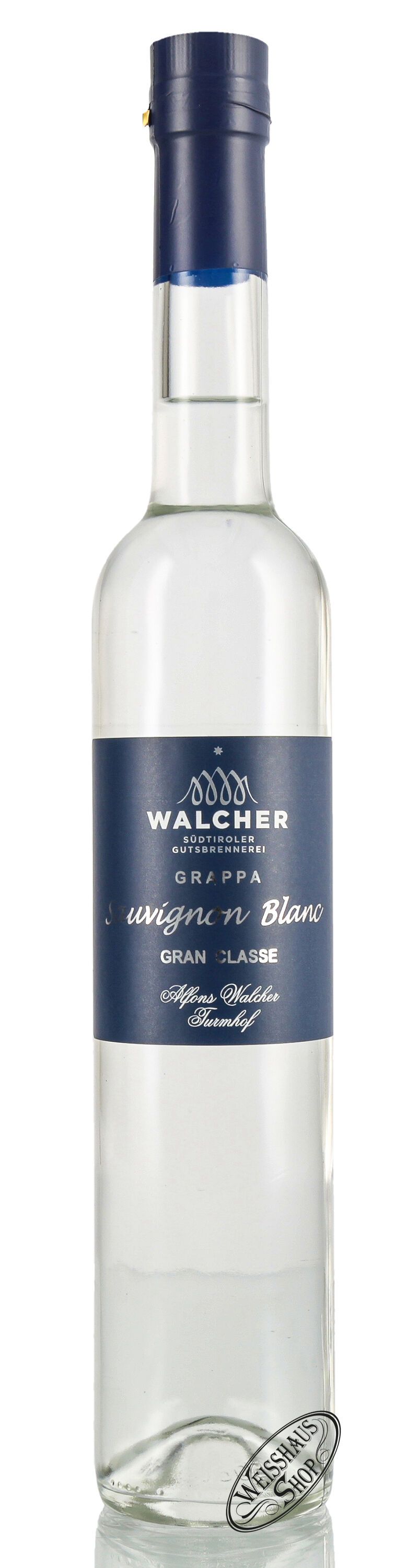 Walcher Grappa Sauvignon Blanc 40% vol. 0,50l Walcher Grappa Sauvignon Blanc 40% vol. 0,50l