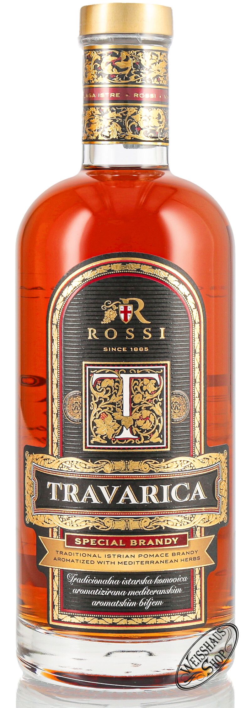 Rossi Travarica Brandy 40% vol. 0,70l Rossi Travarica Brandy 40% vol. 0,70l
