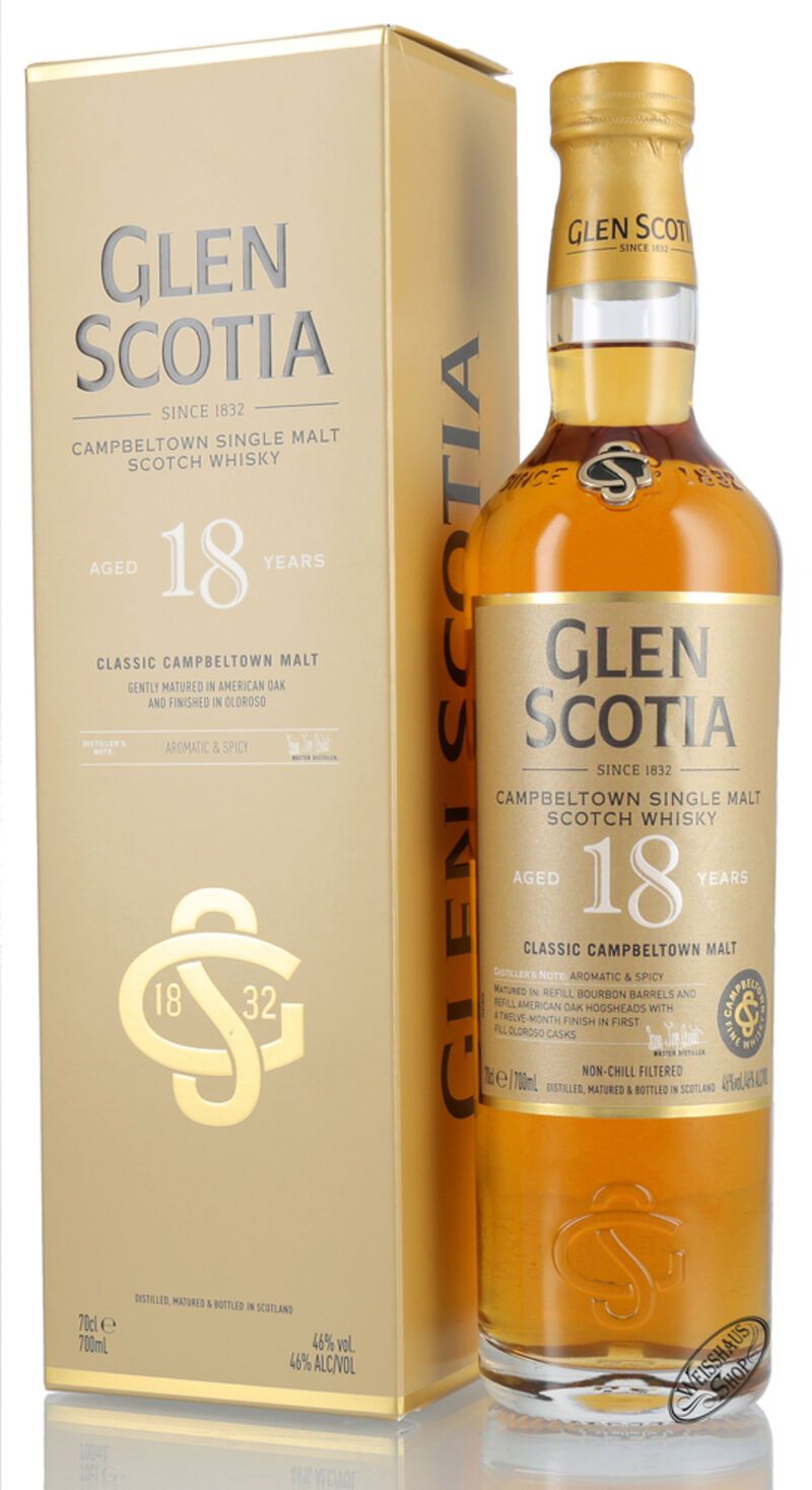 Glen Scotia 18 YO Single Malt Whisky 46% vol. 0,70l Glen Scotia 18 YO Single Malt Whisky 46% vol. 0,70l