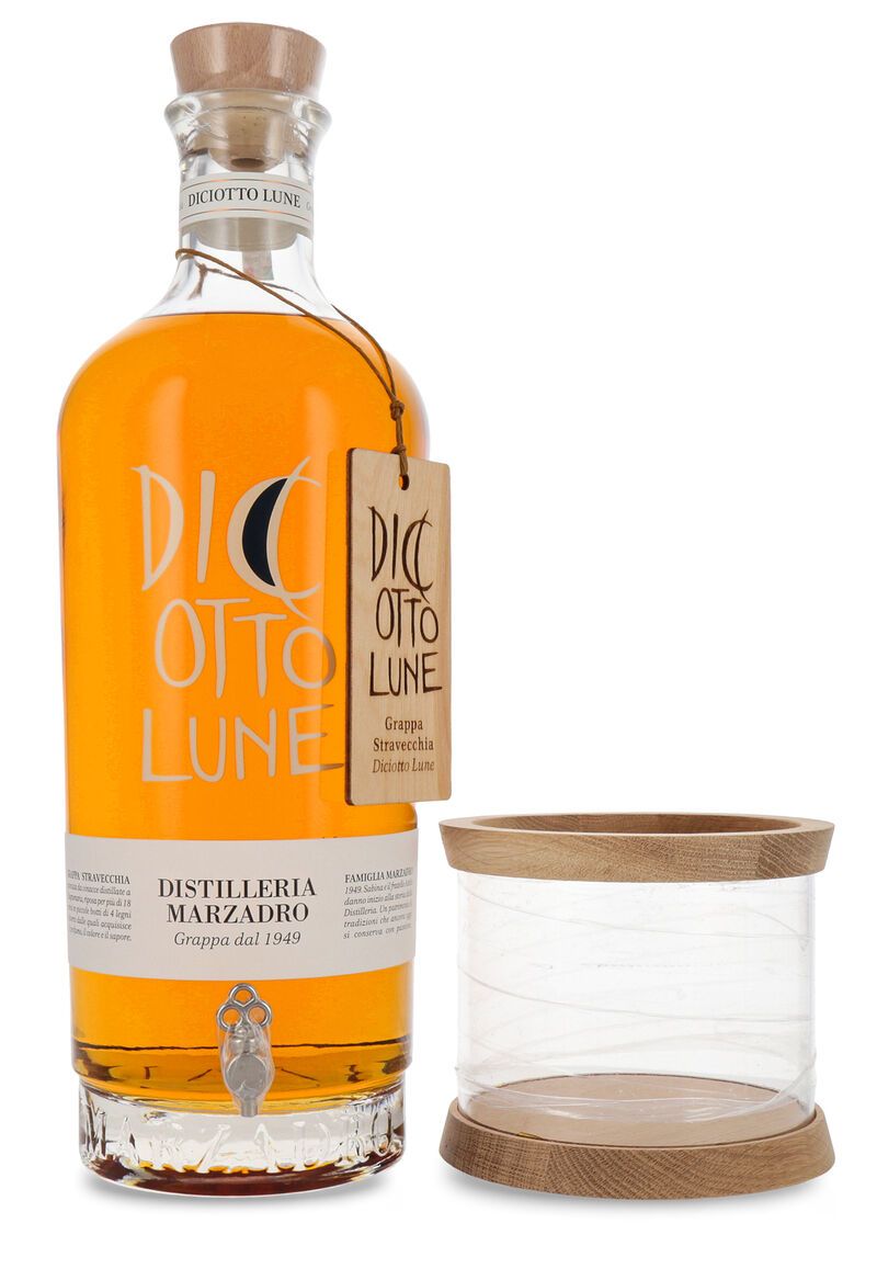 Marzadro Grappa Le Dic'otto Lune 41% vol. 4,50l Réhoboam