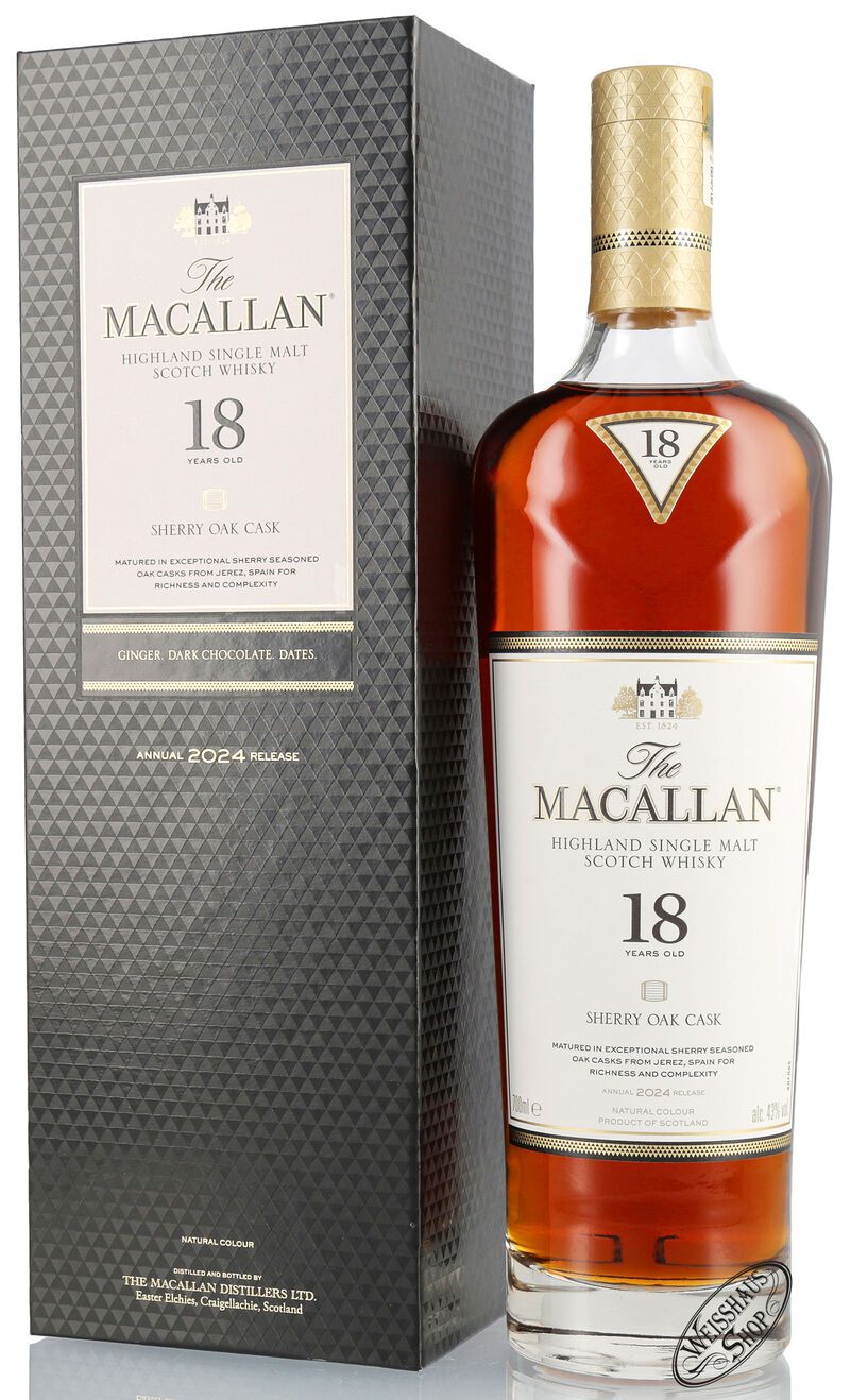 Macallan 18 YO Sherry Oak Edition 2024 Whisky 43% vol. 0,70l Macallan 18 YO Sherry Oak Edition 2024 Whisky 43% vol. 0,70l