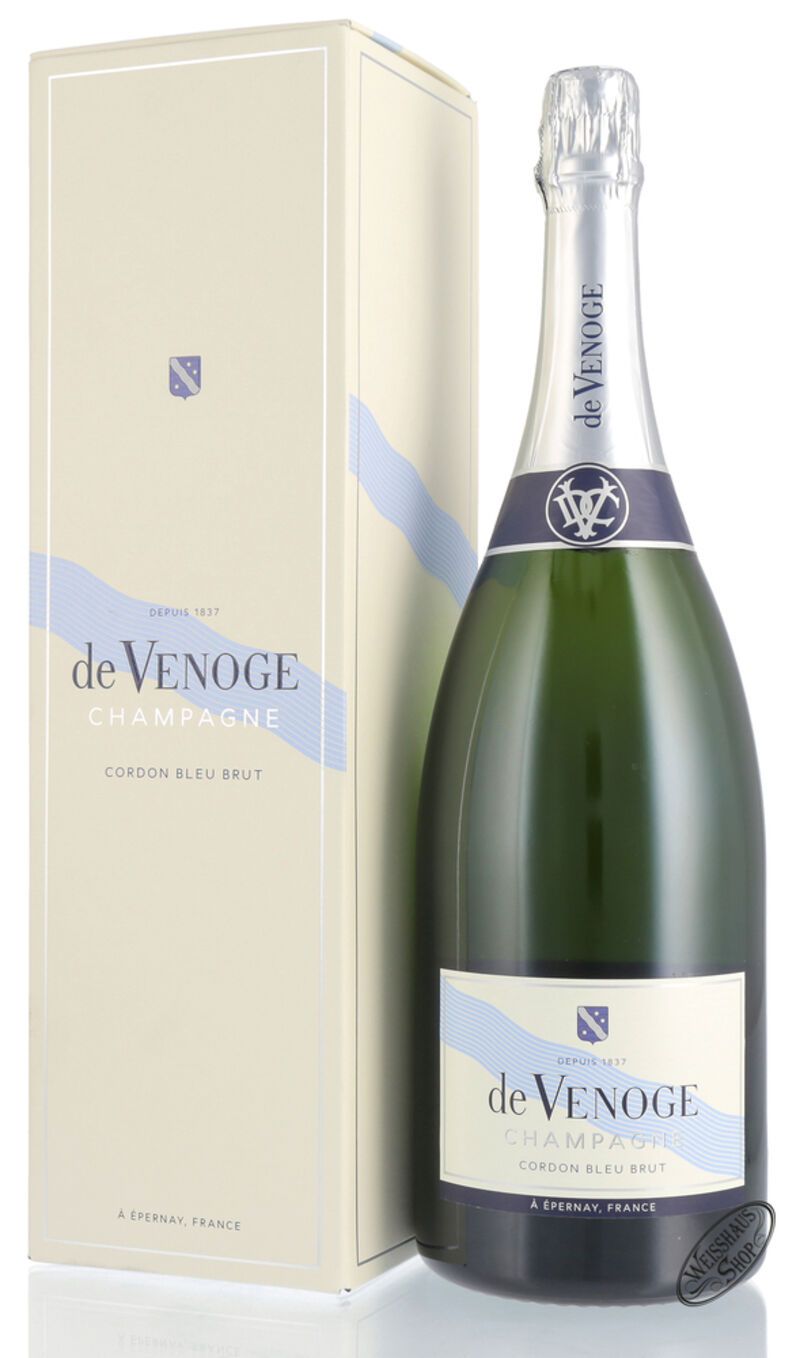 De Venoge Champagner Cordon Bleu Brut 12% vol. 1,50l Magnum Geschenkkarton