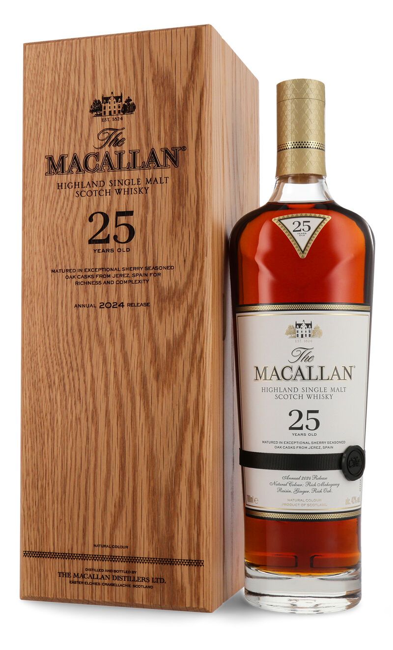 Macallan 25 YO Sherry Oak Release 2024 Whisky 43% vol. 0,70l 