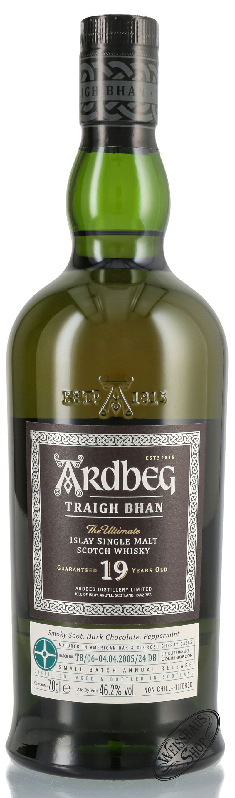 Ardbeg 19 YO Traigh Bhan Batch 6 Islay Whisky 46,2% vol. 0,70l Ardbeg 19 YO Traigh Bhan Batch 6 Islay Whisky 46,2% vol. 0,70l