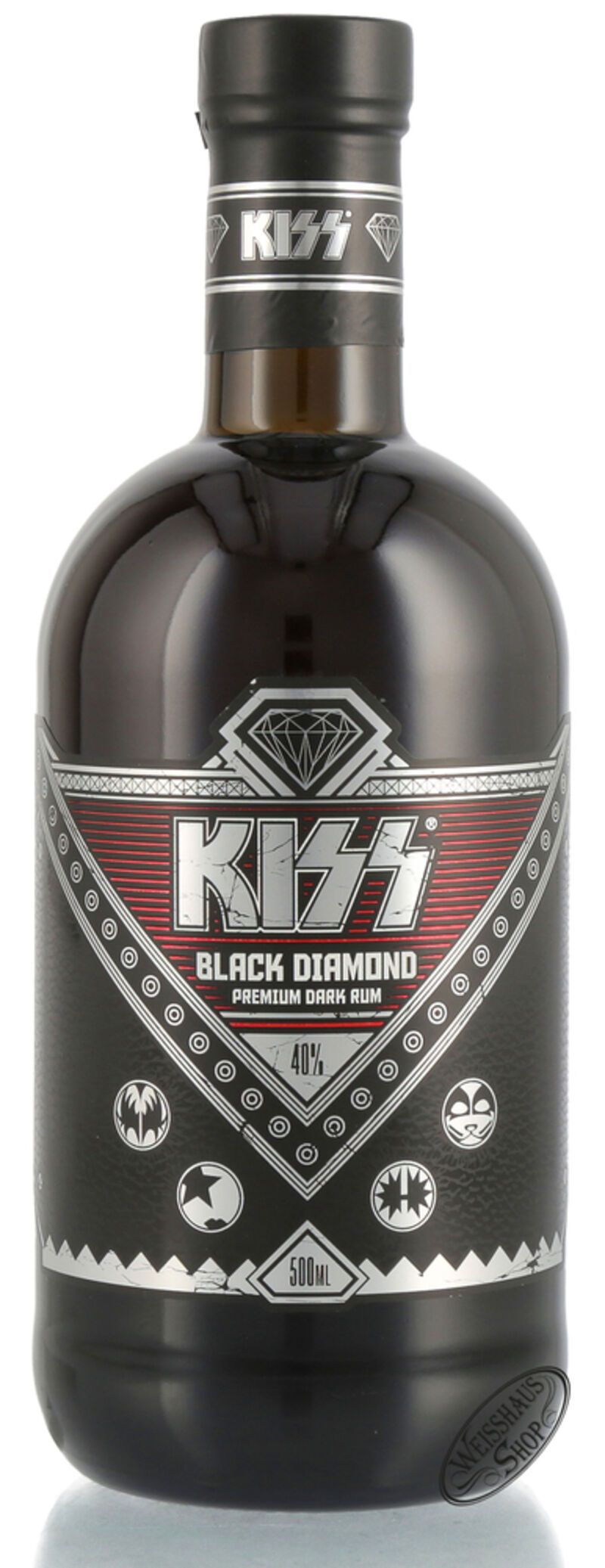 KISS Black Diamond Dark Rum 40 vol. 0,50l Weisshaus Shop