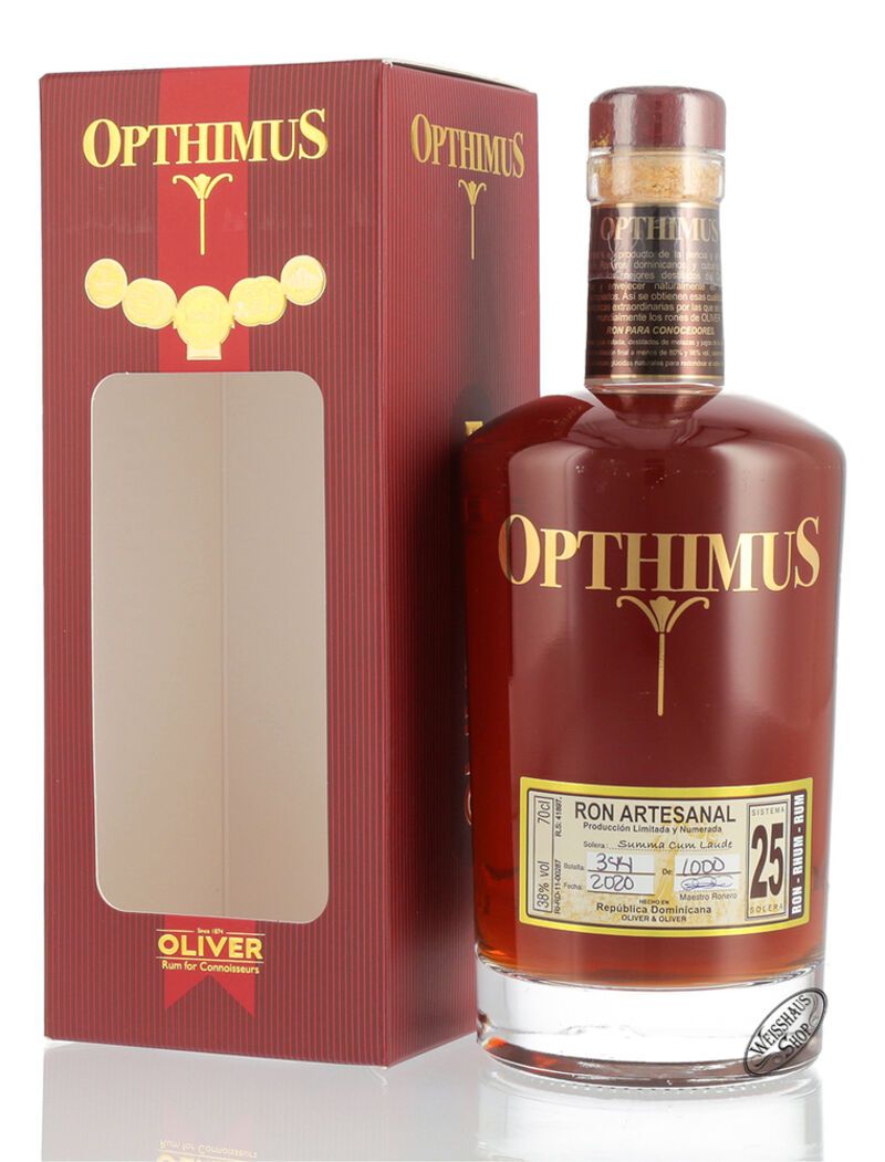 Opthimus 25 YO Rum 38% vol. 0,70l Opthimus 25 YO Rum 38% vol. 0,70l
