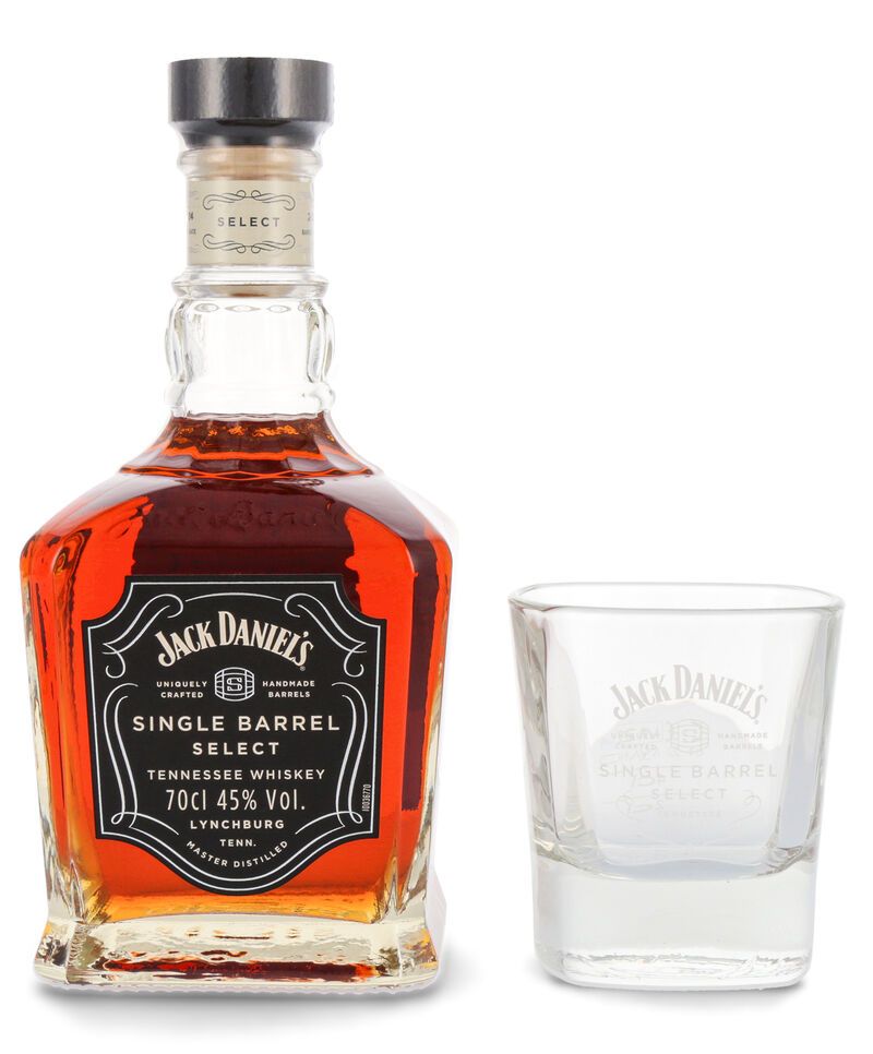 Jack Daniel's Single Barrel Whiskey Geschenk-Set 45% vol. 0,70l
