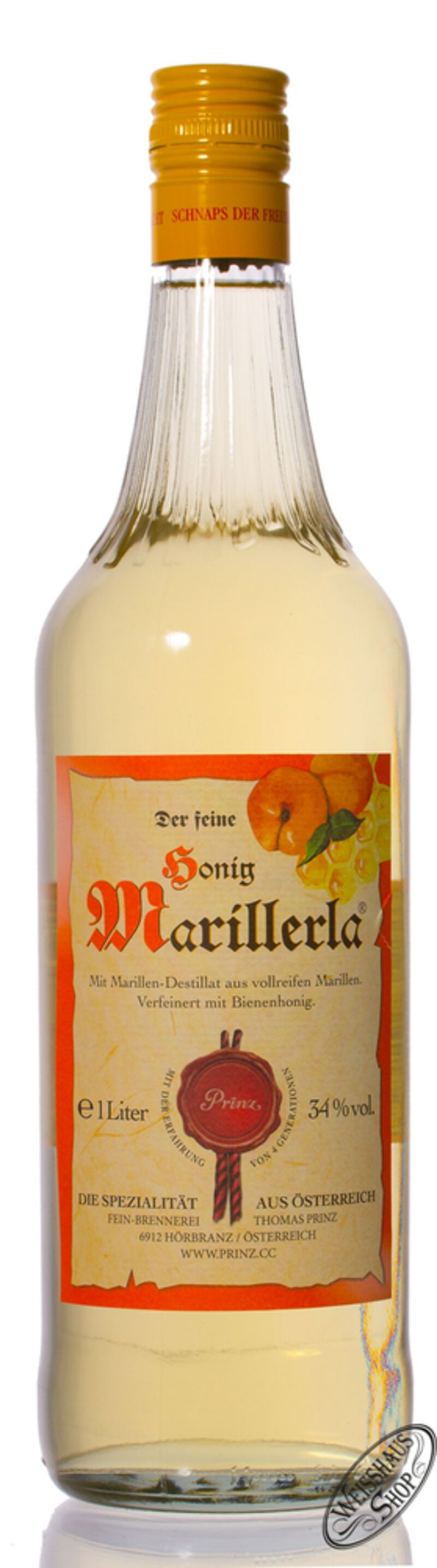 Prinz Honig Marillerla 34% vol. 1,0l Prinz Honig Marillerla 34% vol. 1,0l