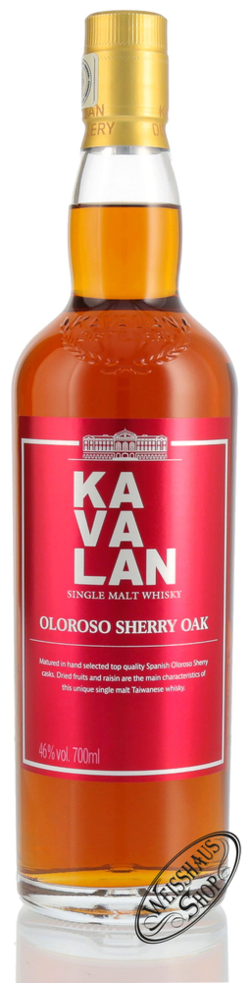 Kavalan Sherry Oak Single Malt Whisky 46% vol. 0,70l
