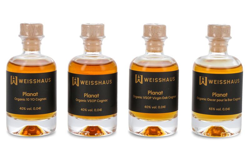 Taste and Match - Planat Organic Cognac 4 x 0,04l Weisshaus Sample Set