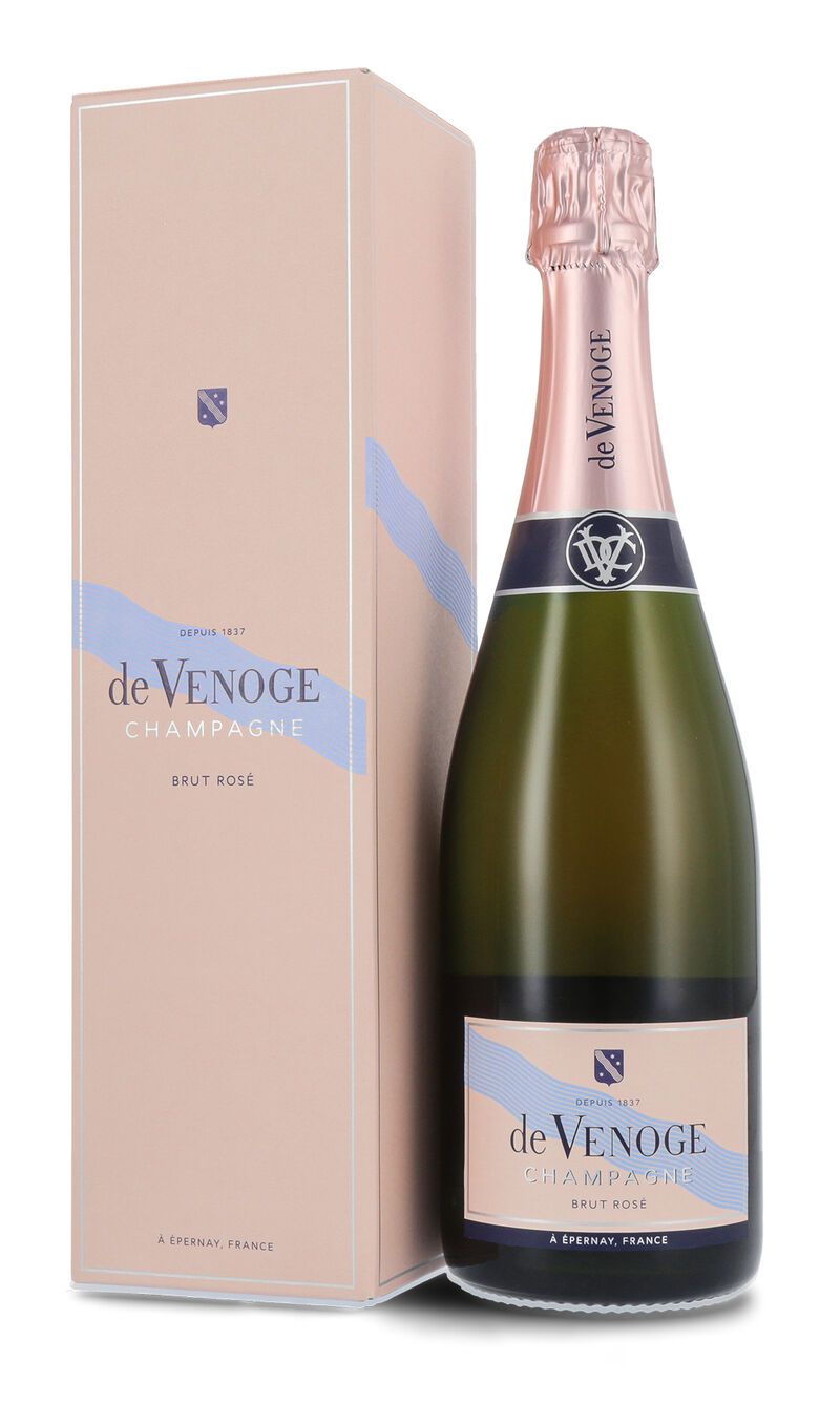 De Venoge Champagner Cordon Bleu Rosé 12% vol. 0,75l Geschenkkarton