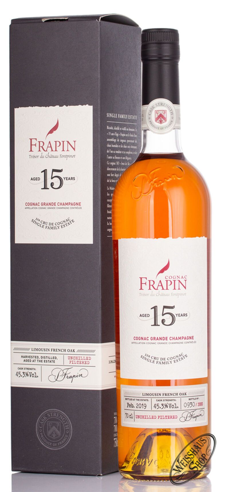 Frapin 15 YO Cognac 45,3% vol. 0,70l Frapin 15 YO Cognac 45,3% vol. 0,70l