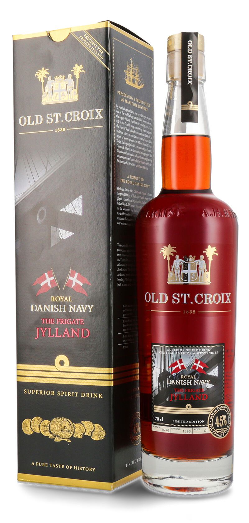A.H. Riise Old St. Croix Fregatten Jylland Danish Navy 45% vol. 0,70l A.H. Riise Old St. Croix Fregatten Jylland Danish Navy 45% vol. 0,70l