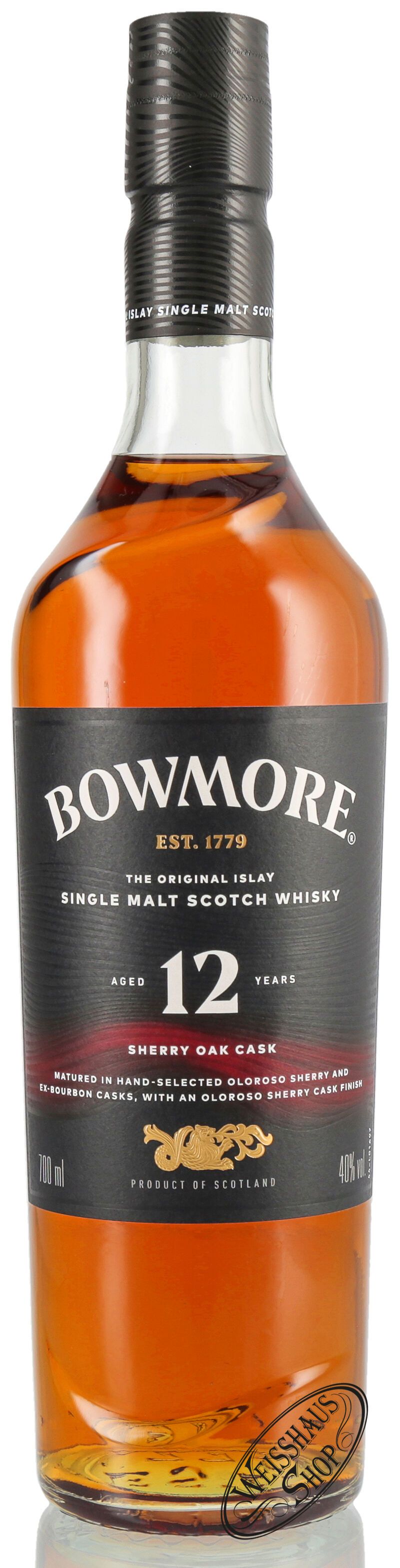 Bowmore 12 YO Sherry Oak Cask Islay Whisky 40% vol. 0,70l Bowmore 12 YO Sherry Oak Cask Islay Whisky 40% vol. 0,70l