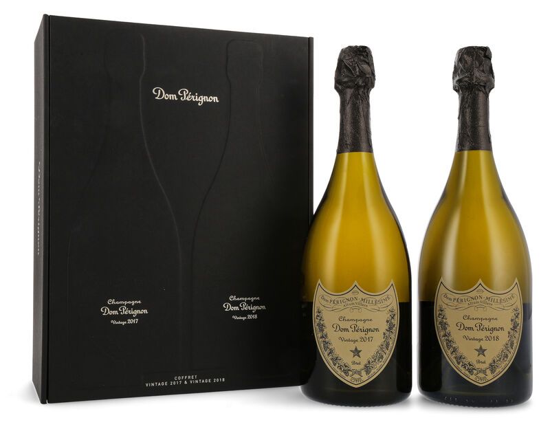 Dom Pérignon Duo Vintage 2017 & 2018 Champagner 12,5% vol. 0,75l Geschenk-Set