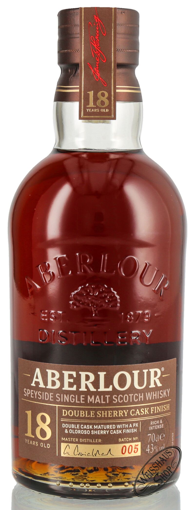 Aberlour 18 YO Double Sherry Cask Finish Whisky 43% vol. 0,70l Aberlour 18 YO Double Sherry Cask Finish Whisky 43% vol. 0,70l