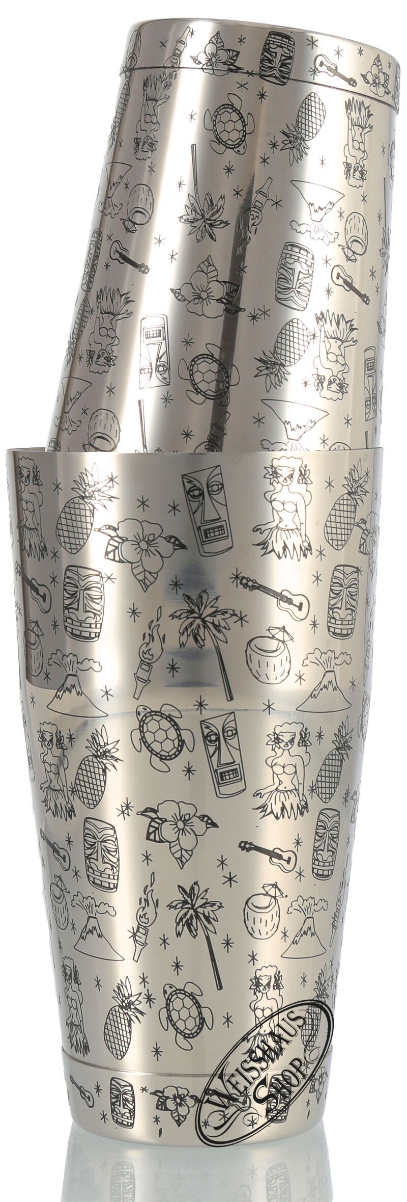 Tiki Tin-on-Tin Edelstahl-Cocktailshaker mit Gewicht 750m